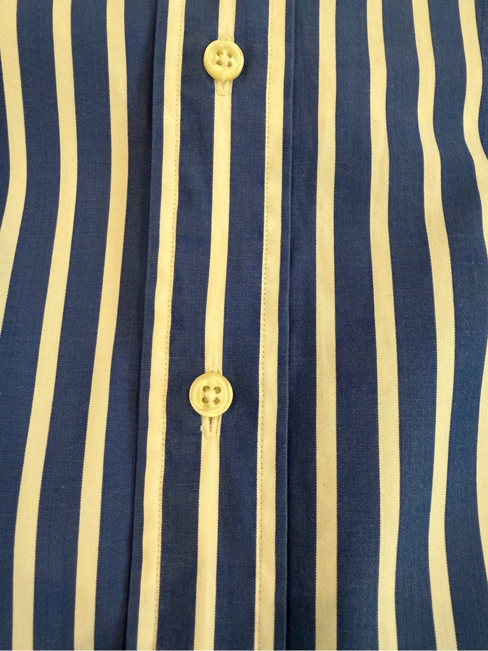 Ralph Lauren Blue and White Vertical Stripe Button-Down Shirt EUC - Picture 6 of 9